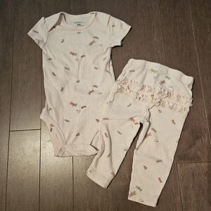 Adorable Baby Onesie and Pants Set
